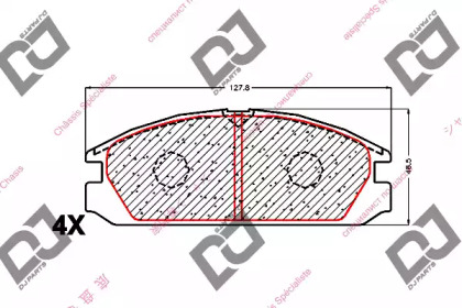 Комплект тормозных колодок DJ PARTS BP1743